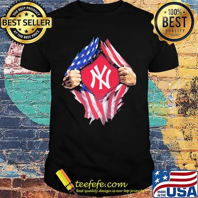 Blood insides new york yankees american flag independence day shirt