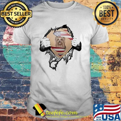 Blood insides superman yorkshire terrier american flag independence day shirt