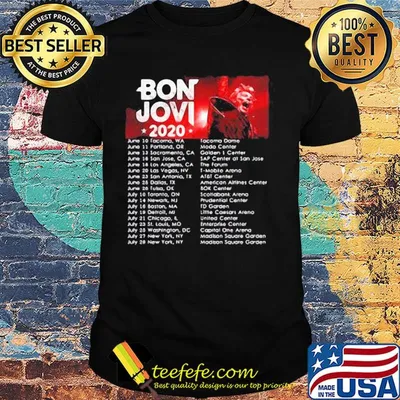 Bon jovi bryan adams 2020 star shirt