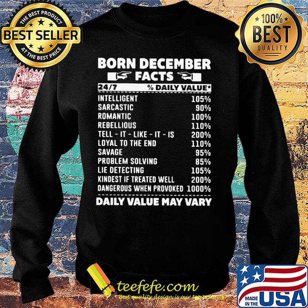 Born December facts daily value intelligent s Sweater Born December facts daily value intelligent s Sweater