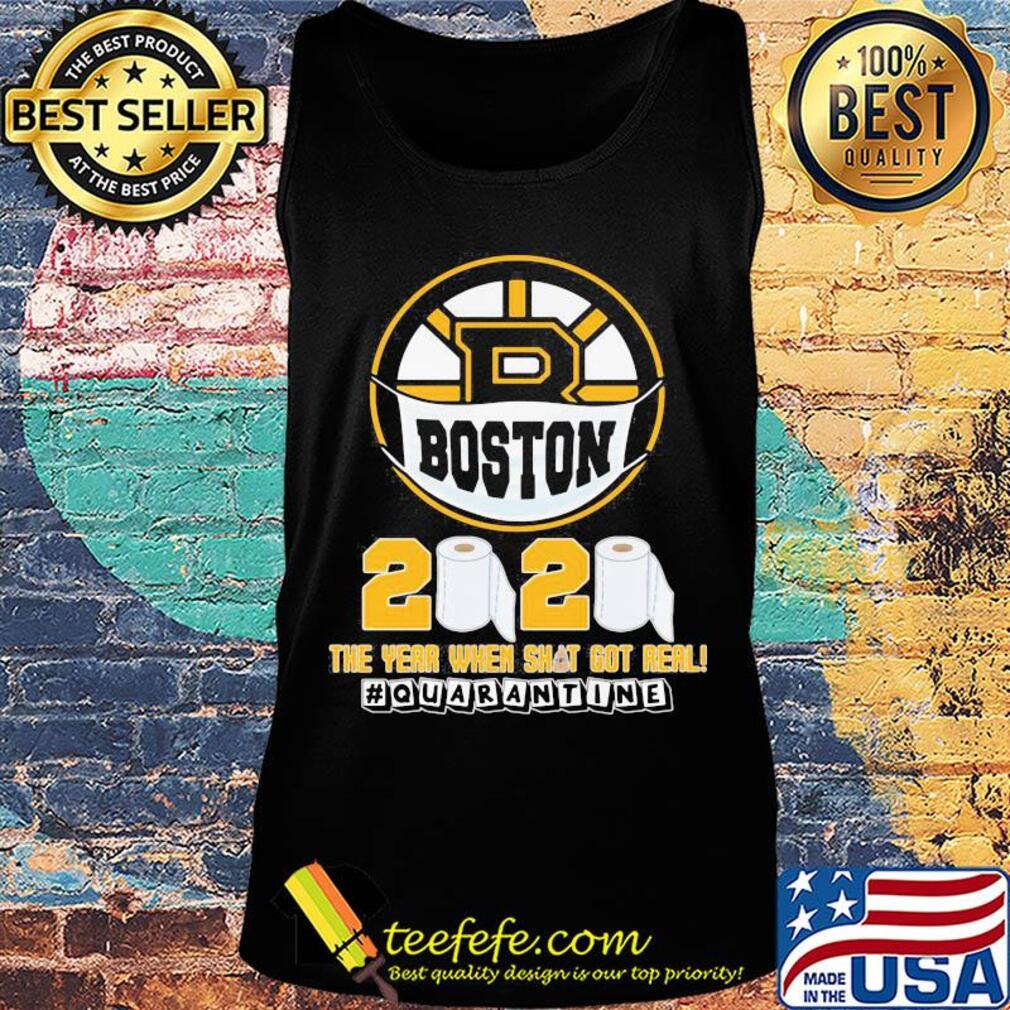 Boston bruins hockey 2020 the year when shit gor teal quarantine toilet paper mask covid-19 s Tank top Boston bruins hockey 2020 the year when shit gor teal quarantine toilet paper mask covid-19 s Tank top