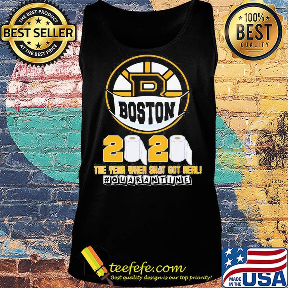 Boston bruins mask 2020 the year when shit got real quarantine toilet paper s Tank top Boston bruins mask 2020 the year when shit got real quarantine toilet paper s Tank top