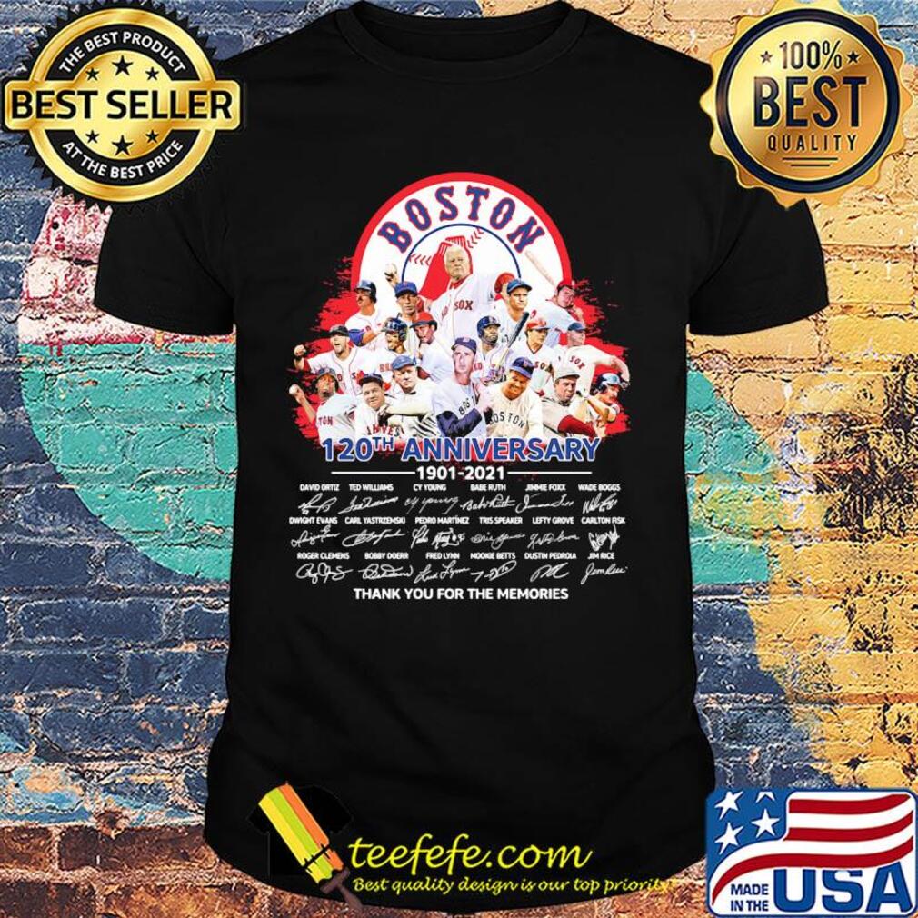 Boston red sox 120th anniversary thank you for the memories signatures shirt Boston red sox 120th anniversary thank you for the memories signatures shirt