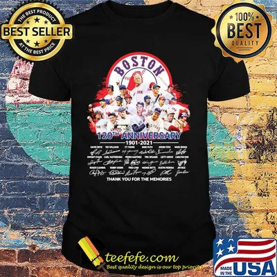 Boston red sox 120th anniversary thank you for the memories signatures shirt