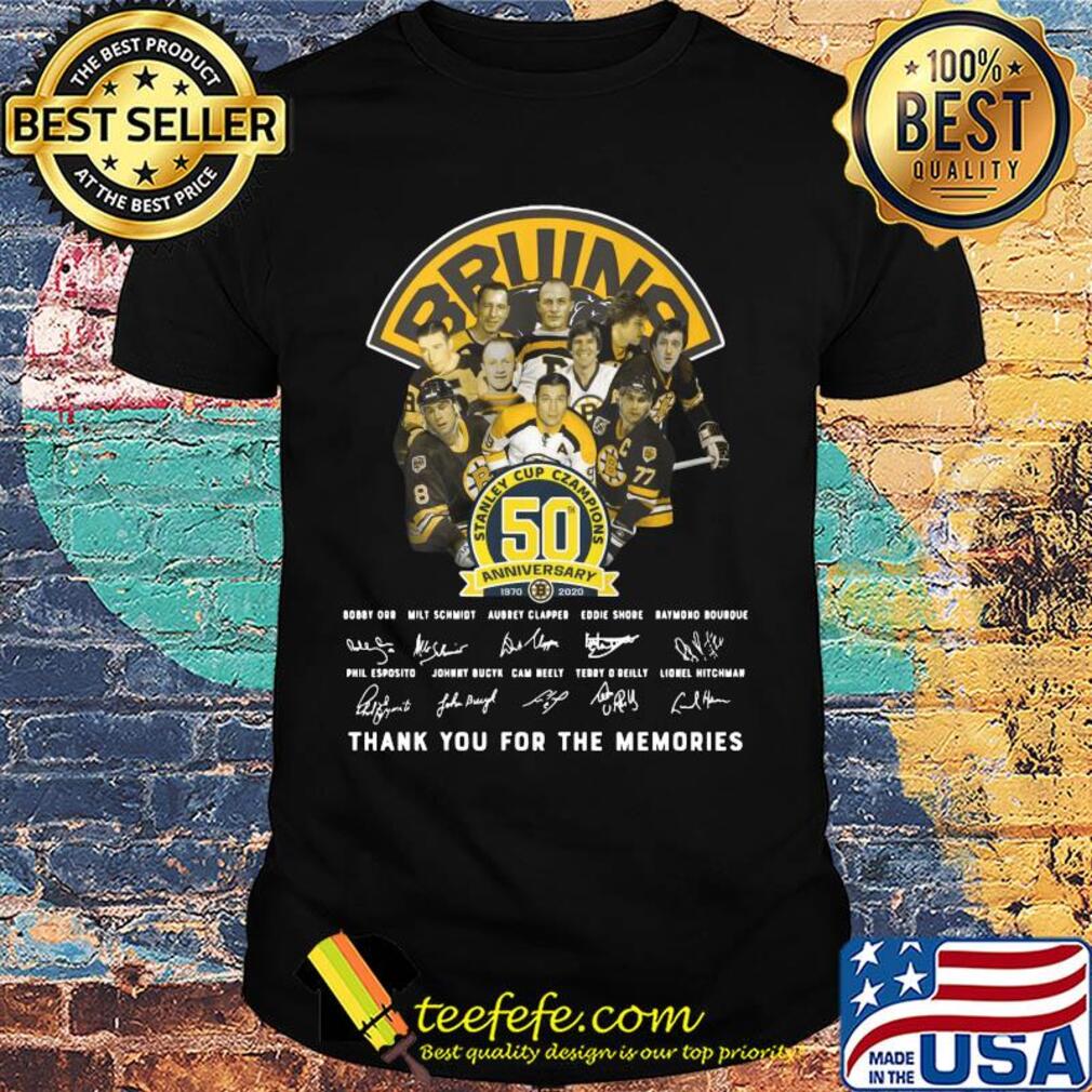 Bruins stanley cup champions 50th anniversary signature shirt