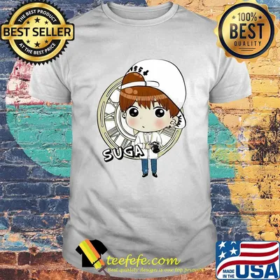Bts bangtan boy same cartoon suga shirt