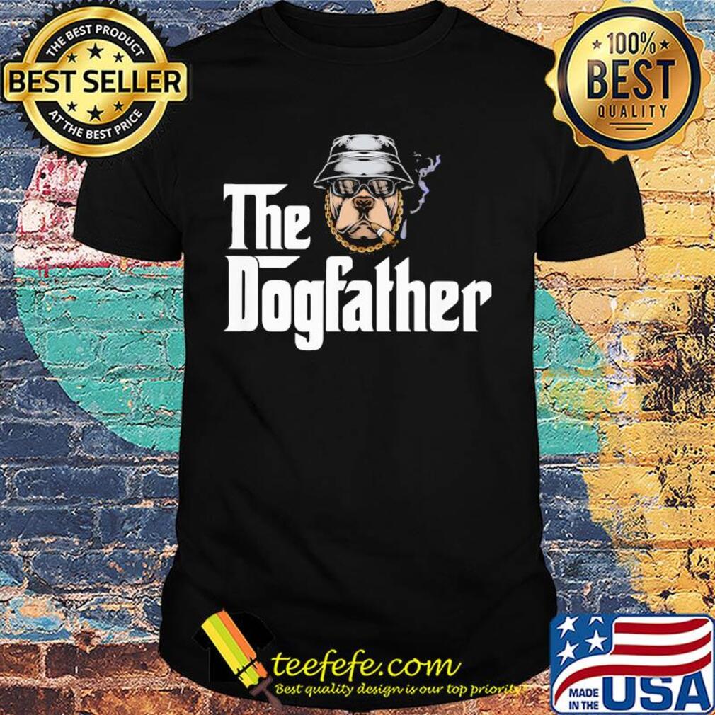 Bulldog smoking the dogfather shirt