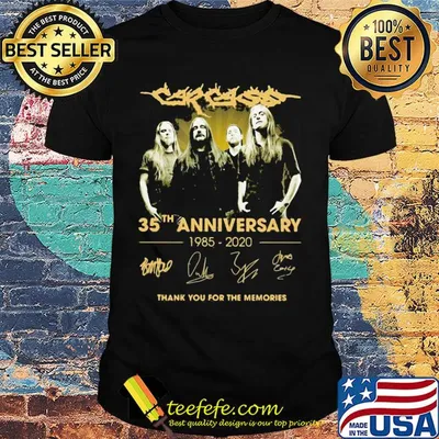Carcass 35th anniversary 1985 2020 thank you for the memories signatures shirt