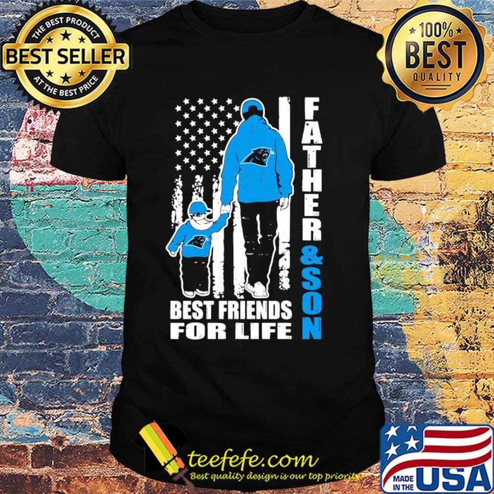 Carolina panthers father and son best friends for life american flag happy father's day shirt Carolina panthers father and son best friends for life american flag happy father's day shirt