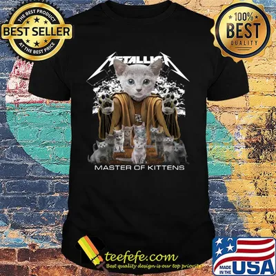 Cat russian blue metallica master of kittens shirt