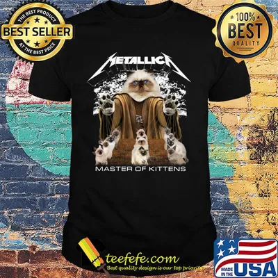 Cat siamese blue metallica master of kittens shirt
