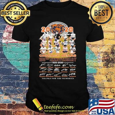 Chicago Bear 2020 100th anniversary 1920 2020 signature shirt