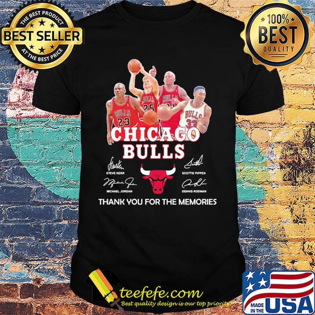 Chicago bulls basketball team thank you for the memories signatures shirt