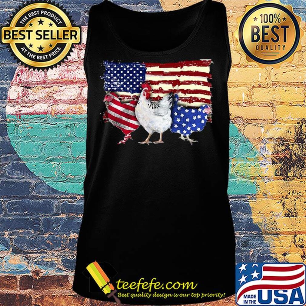 Chickens 2 flag US American flag Independence Day veteran s Tank top Chickens 2 flag US American flag Independence Day veteran s Tank top
