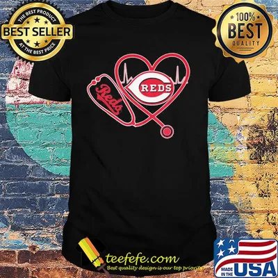Cincinnati reds stethoscope heart shirt
