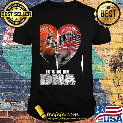 Cleveland browns and cleveland indians heart it's in my dna shirt