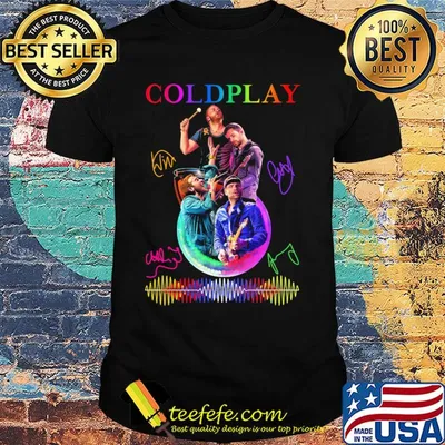 Coldplay band music signatures shirt