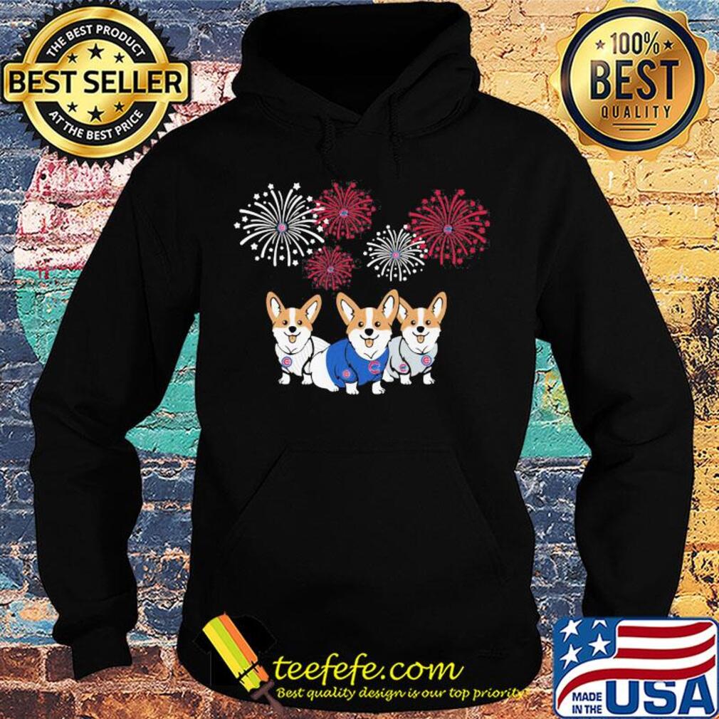 Corgi chicago cubs baseball firework independence day s Hoodie Corgi chicago cubs baseball firework independence day s Hoodie