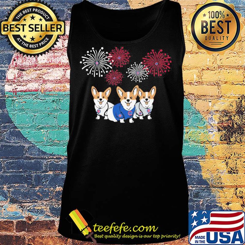 Corgi chicago cubs baseball firework independence day s Tank top Corgi chicago cubs baseball firework independence day s Tank top
