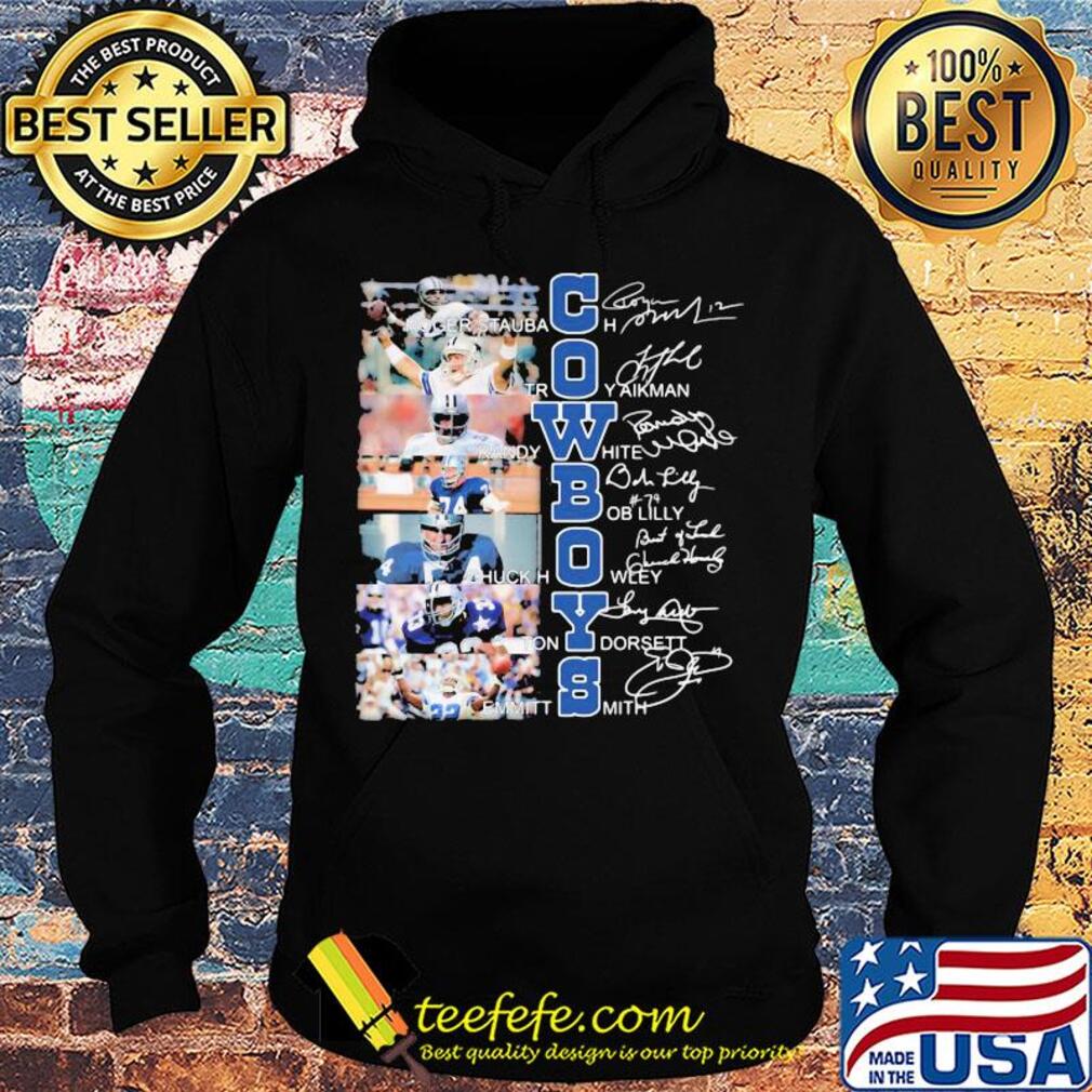 Cowboys Roger Staubach Troy aikman Randy White signature s Hoodie Cowboys Roger Staubach Troy aikman Randy White signature s Hoodie