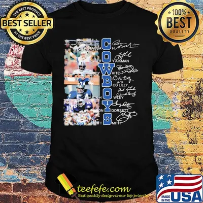Cowboys Roger Staubach Troy aikman Randy White signature shirt