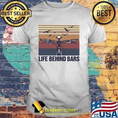 Cycling Life behind bars vintage shirt