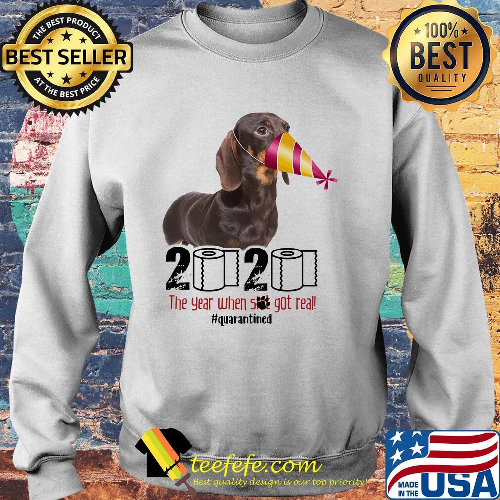 Dachshund mask 2020 the year when shit got real quarantined toilet paper s Sweater Dachshund mask 2020 the year when shit got real quarantined toilet paper s Sweater