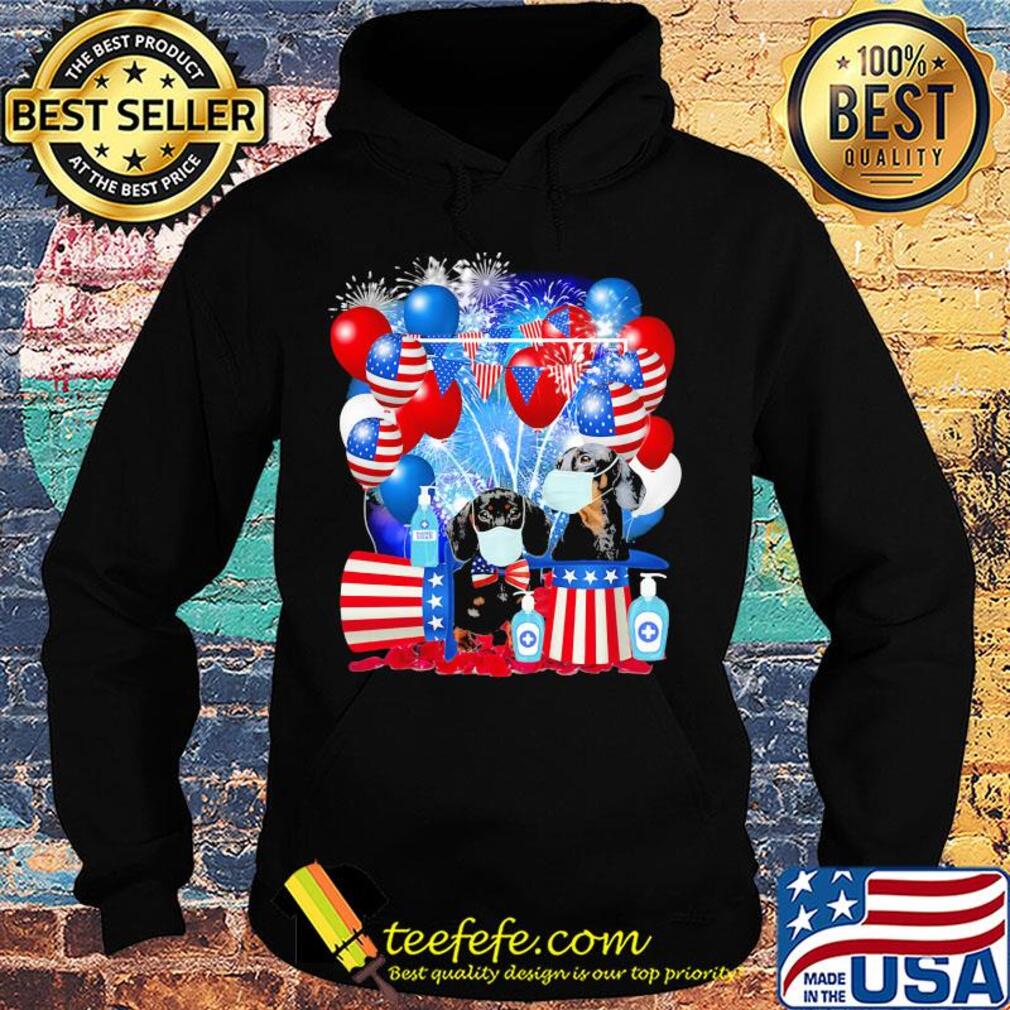 Dachshund mask happy American flag veteran Independence Day s Hoodie Dachshund mask happy American flag veteran Independence Day s Hoodie