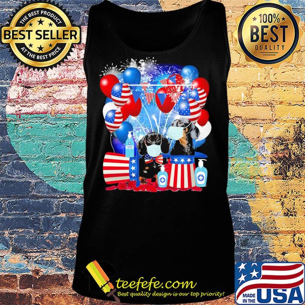 Dachshund mask happy American flag veteran Independence Day s Tank top Dachshund mask happy American flag veteran Independence Day s Tank top