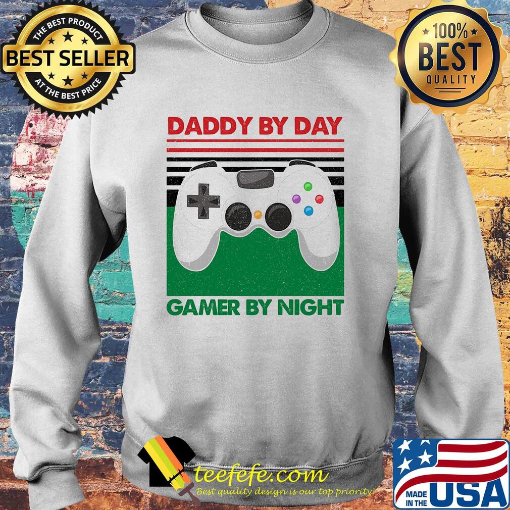 Daddy by day gamer by night game vintage s Sweater Daddy by day gamer by night game vintage s Sweater