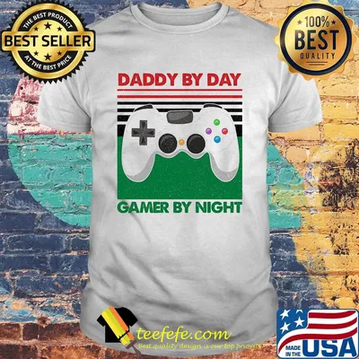 Daddy by day gamer by night game vintage shirt