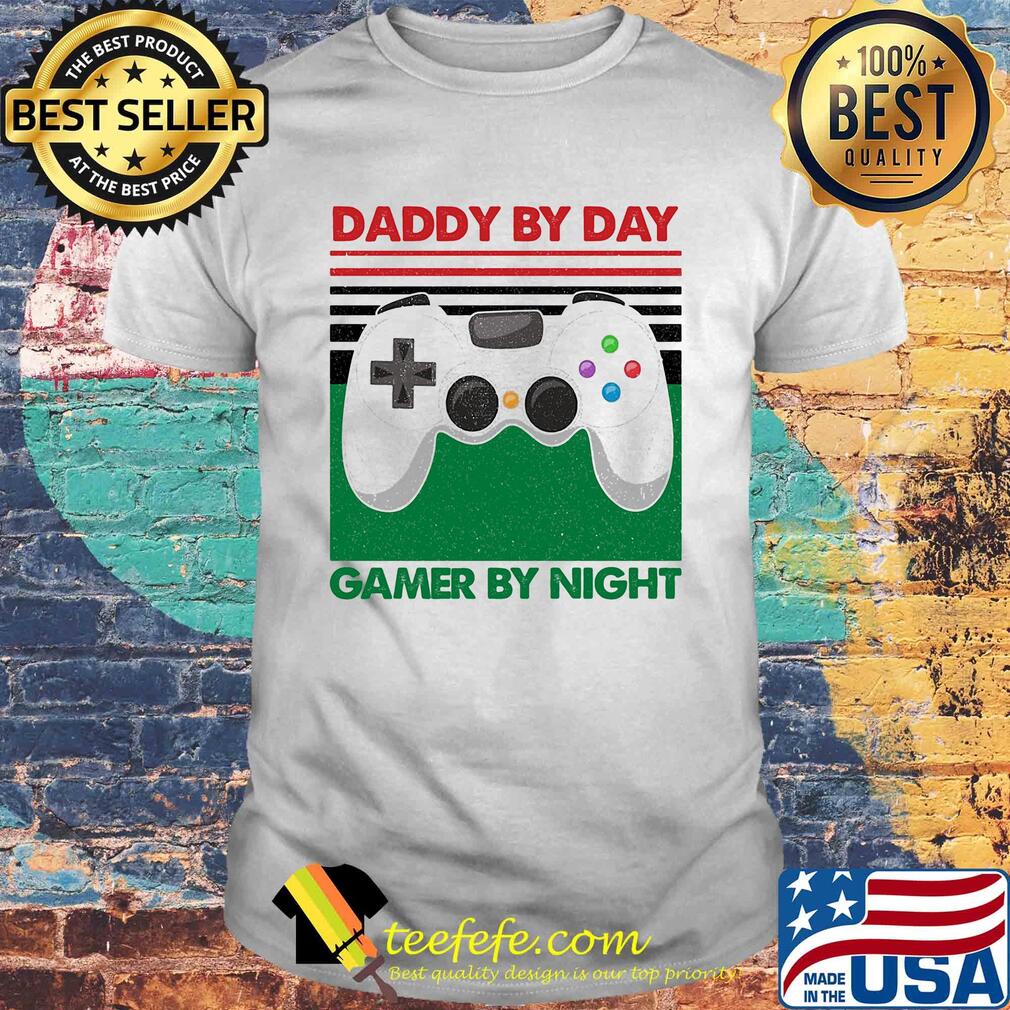 Daddy by day gamer by night game vintage shirt