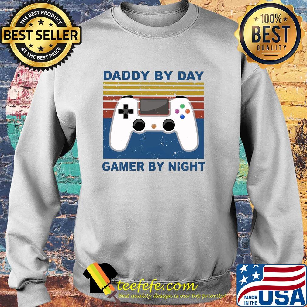 Daddy by day gamer by night vintage s Sweater Daddy by day gamer by night vintage s Sweater