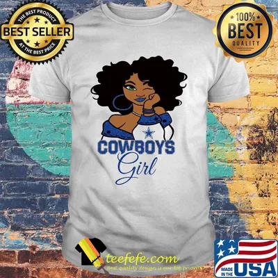 Dallas Cowboys football black girl shirt