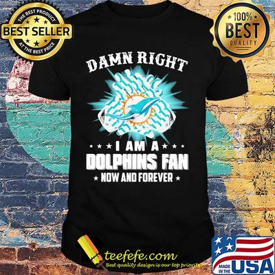 Damn right I am a miami dolphins fan now and forever stars shirt