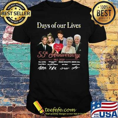 Days of our lives 55th anniversary 1965 2020 signatures shirt