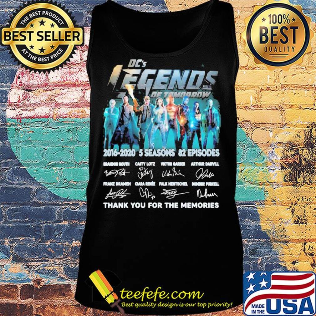 Dc's legends of tomorrow 2016 2020 5 seasons 82 episodes thank you for the memories signatures s Tank top Dc's legends of tomorrow 2016 2020 5 seasons 82 episodes thank you for the memories signatures s Tank top