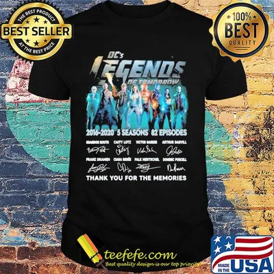 Dc's legends of tomorrow 2016 2020 5 seasons 82 episodes thank you for the memories signatures shirt