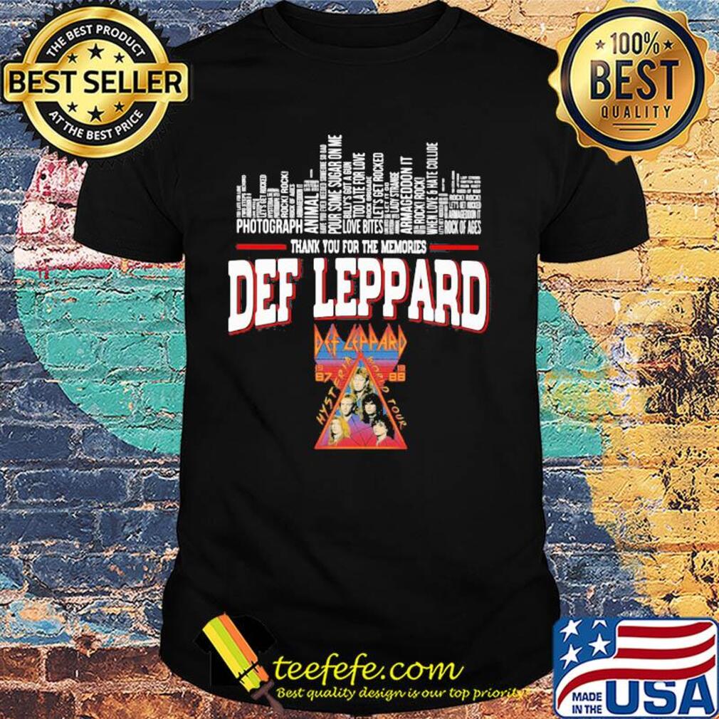 Def Leppard thank you for memories shirt