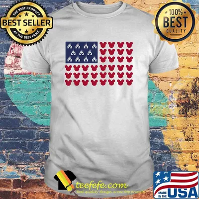 Disney mickey mouse American flag independence day shirt