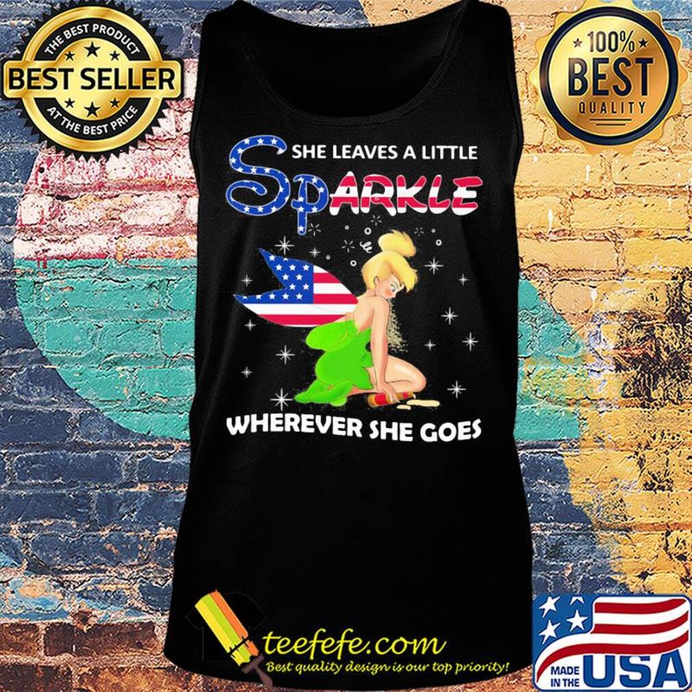Disney tinkerbell she leaves a little sparkle wherever she goes american flag independence day s Tank top Disney tinkerbell she leaves a little sparkle wherever she goes american flag independence day s Tank top