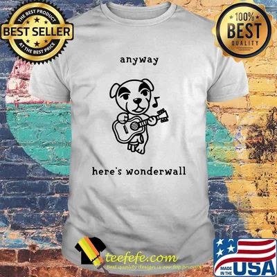 Dog playing guitar anyway here's wonderwall shirt