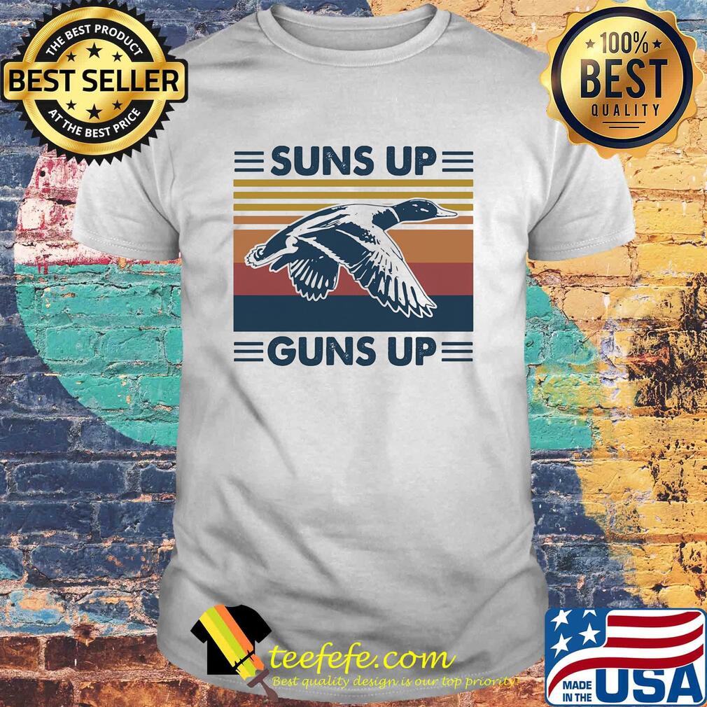 Duck suns up guns up vintage shirt