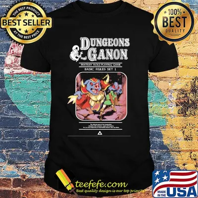 Dungeons ganon fantasy role playing game basic rules set shirt