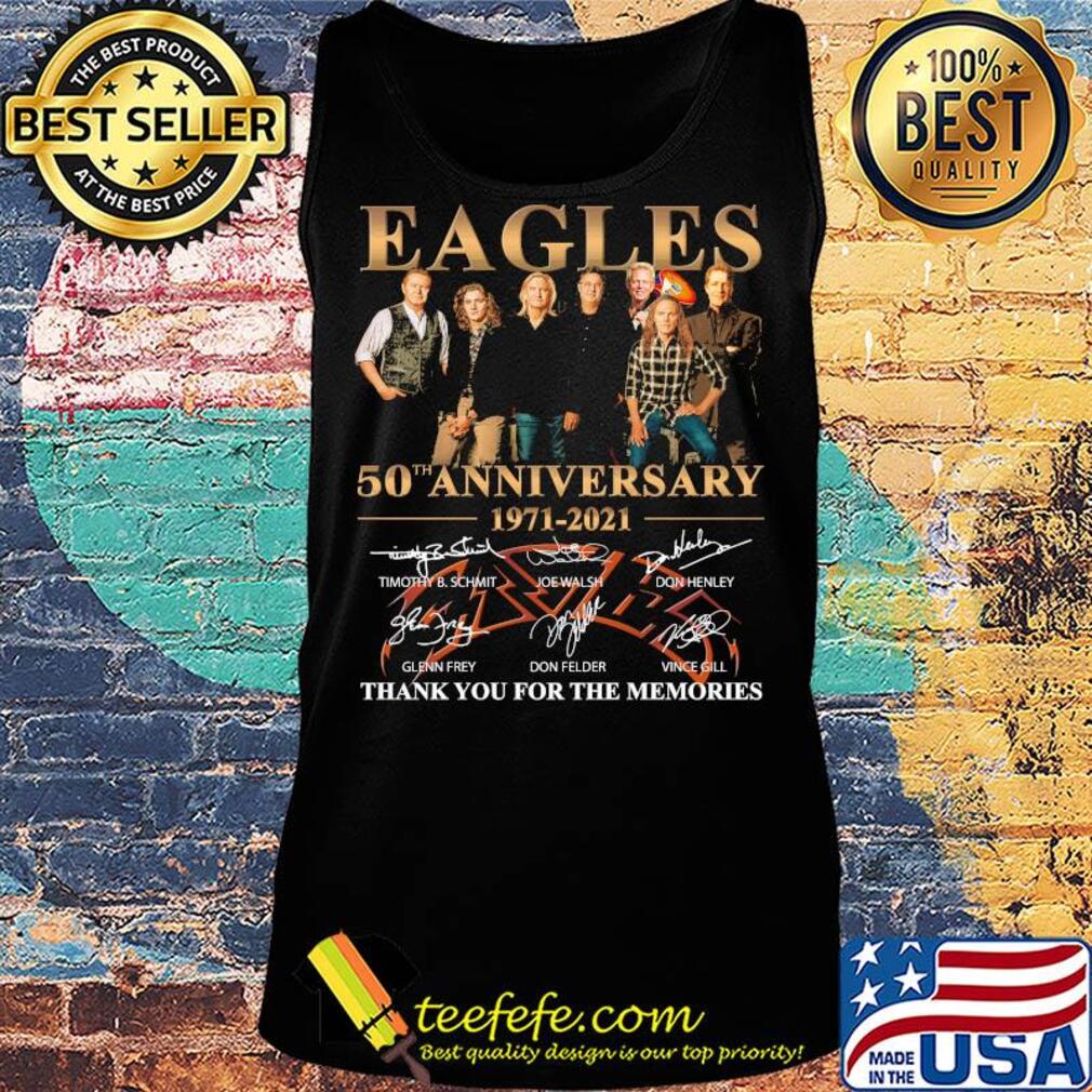 Eagles 50th anniversary 1971 2021 thank you for the memories signatures s Tank top Eagles 50th anniversary 1971 2021 thank you for the memories signatures s Tank top