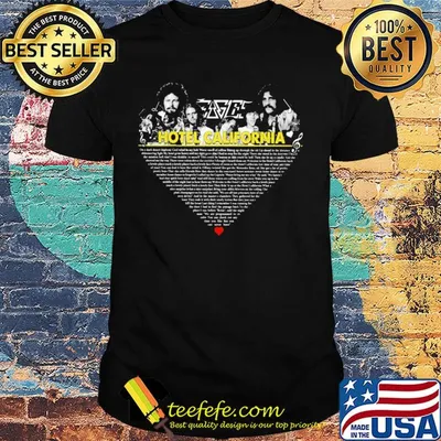 Eagles band hotel california heart shirt