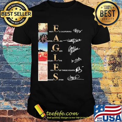 Eagles band players signatures shirt