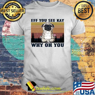 Eff you see kay why oh you Pug yoga vintage shirt