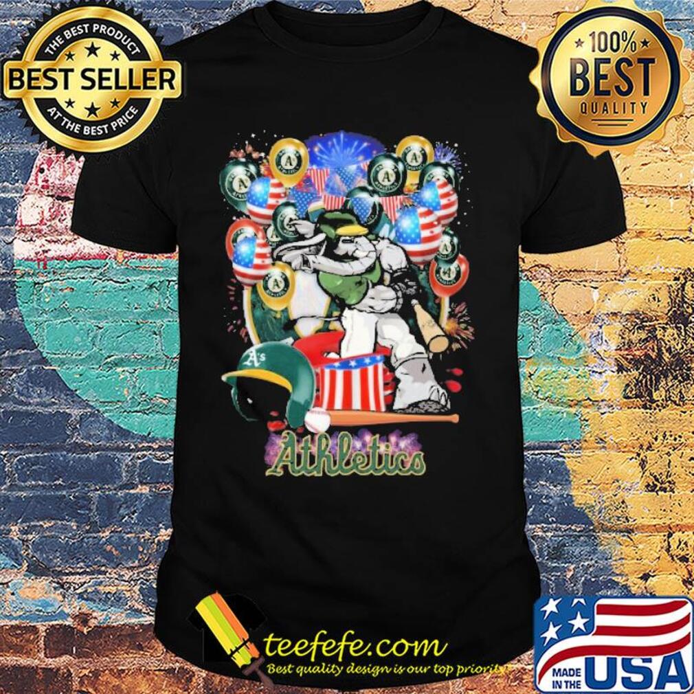 Elephant oakland athletics happy independence day mask soap firework balloon american flag shirt