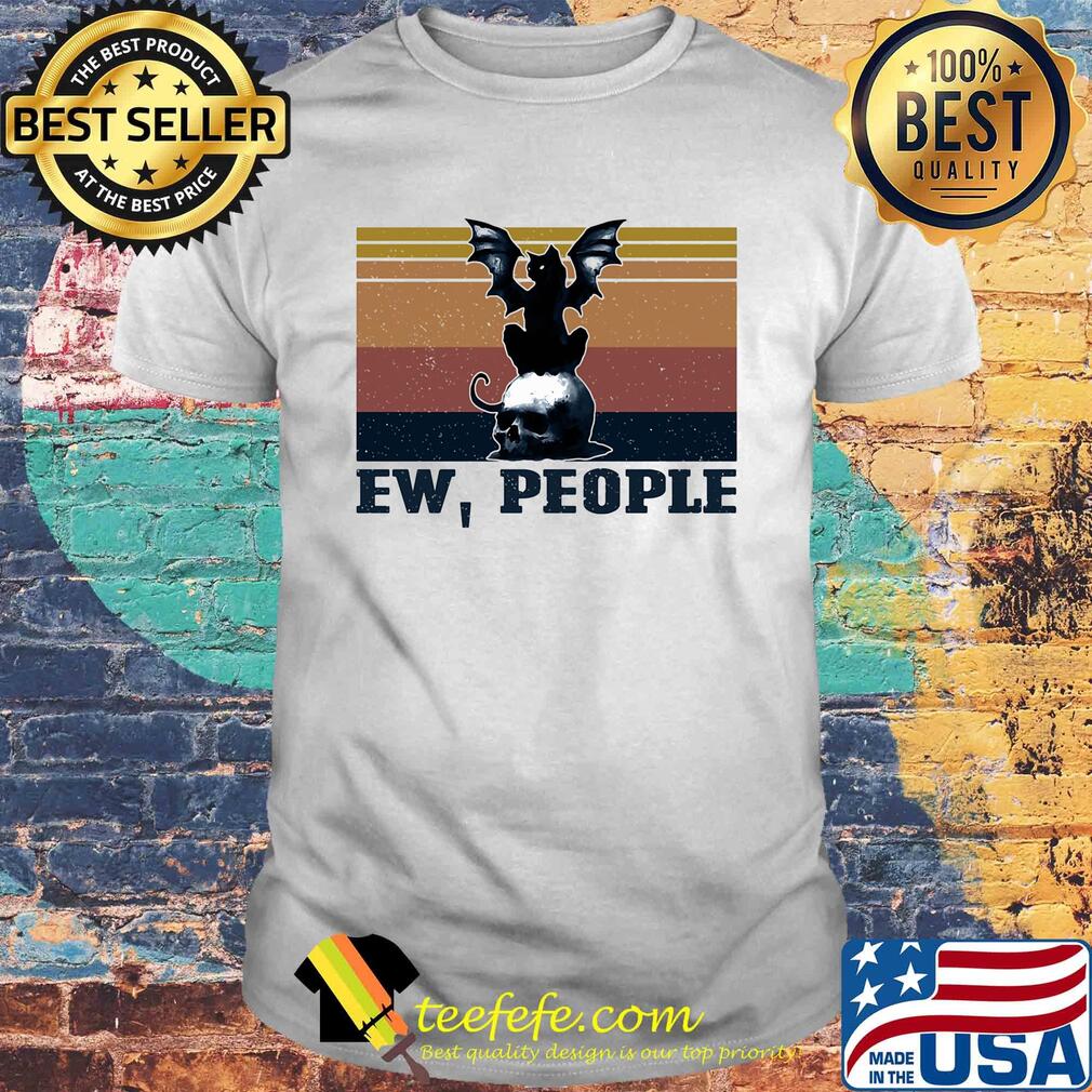 Ew people Cat skull vintage shirt